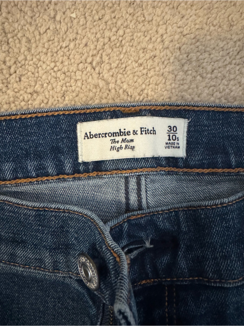 Abercrombie & Fitch Dark Blue Distressed Women’s Jeans - Picture 2 of 3